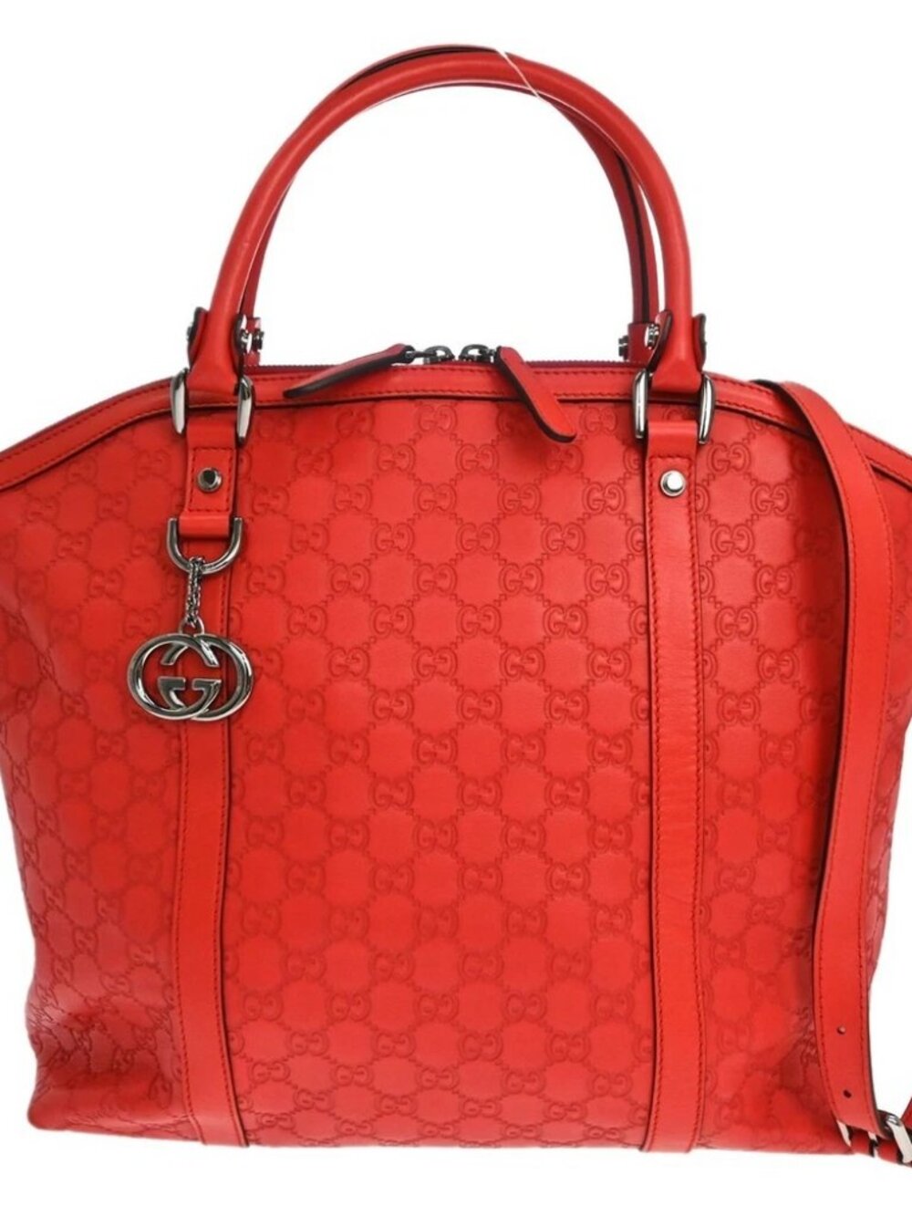 Gucci Red Guccissima Leather Tote Handbag